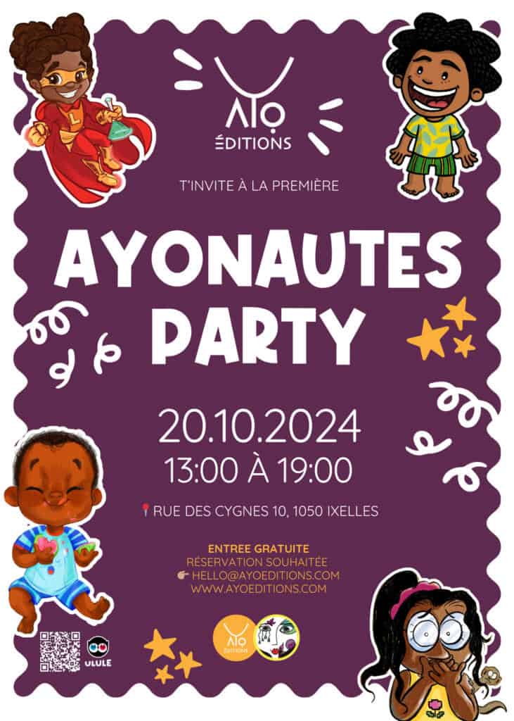 Événement Ayonautes Party organisé par Ayo Éditions, célébrant la jeunesse et la créativité.
