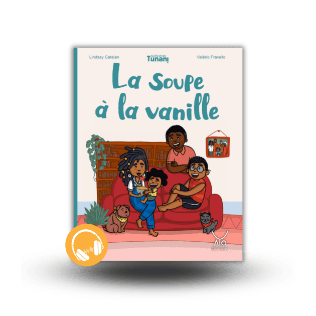 Livre jeunesse illustré sur la soupe à la vanille, parfait pour célébrer un anniversaire avec des hi.